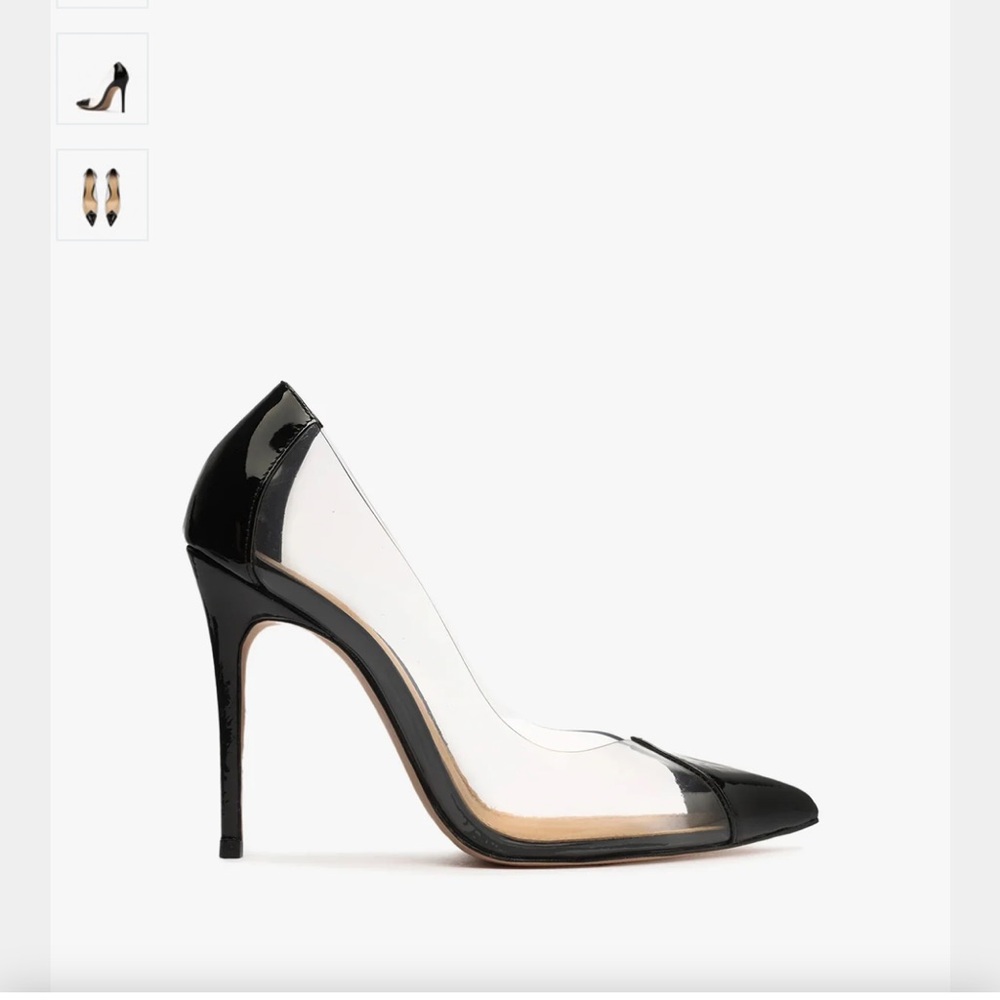 SCHUTZ Black and Tan Pointed Heels - Picture 4 of 8